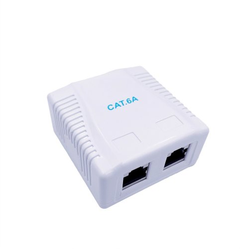 Розетка Cablexpert cat6A FTP 2 port surface mount box (NCAC-2F6A-01) купити в Україні | Telemart фото