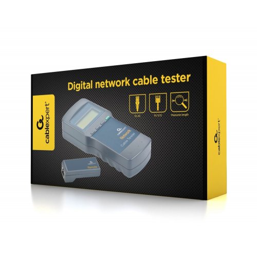 Кабельный тестер Cablexpert digital tester for UTP, STP, coaxial cables (NCT-31) Grey купить в Украине | Telemart фото
