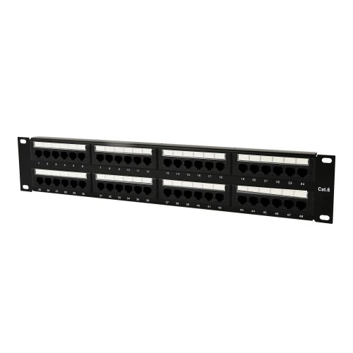 Патч-панель Cablexpert 19" 48xRJ-45 UTP cat6 (NPP-C648CM-001) Black купить в Украине | Telemart фото
