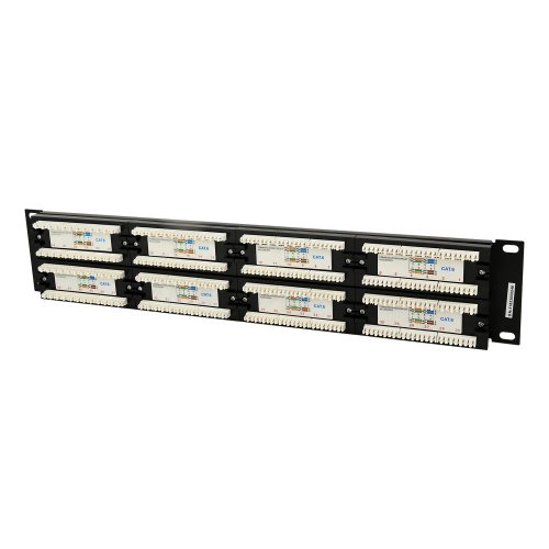 Патч-панель Cablexpert 19" 48xRJ-45 UTP cat6 (NPP-C648CM-001) Black купить в Украине | Telemart фото