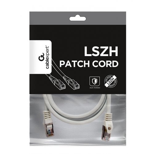 Патч-корд Cablexpert S/STP RJ45 Cat6a 1.5m LSZH (PP6A-LSZHCU-W-1.5M) White купить в Украине | Telemart фото