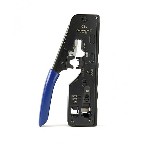 Обжимной инструмент Cablexpert RJ45/RJ12/RJ11 (T-WC-06) Black/Blue купить в Украине | Telemart фото