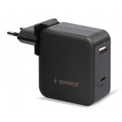 Зарядное устройство для ноутбука Gembird USB + USB Type-C 60W (NPA-PD60-01) Black