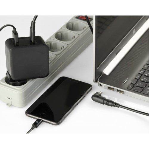 Зарядное устройство для ноутбука Gembird USB + USB Type-C 60W (NPA-PD60-01) Black купить в Украине | Telemart фото