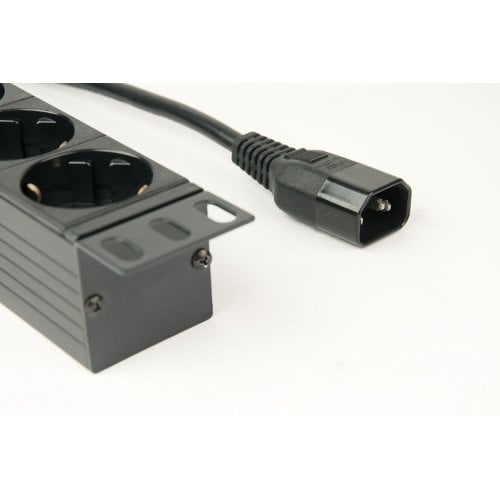 Блок розеток EnerGenie 19" 1U 3 м 8 розеток (EG-PDU-014-C14) Black купить в Украине | Telemart фото