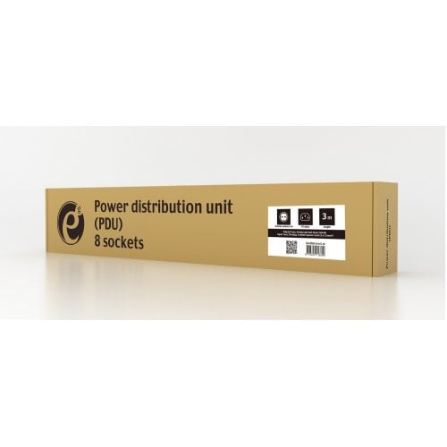 Блок розеток EnerGenie 19" 1U 3 м 8 розеток (EG-PDU-014-C14) Black купить в Украине | Telemart фото