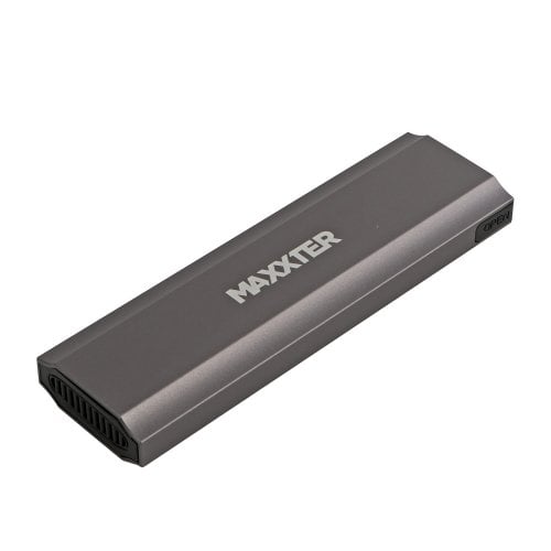 Зовнішня кишеня Maxxter M.2 SSD NVME Enclosure USB 3.1 (EHDE-2280S-02) Grey купити в Україні | Telemart фото