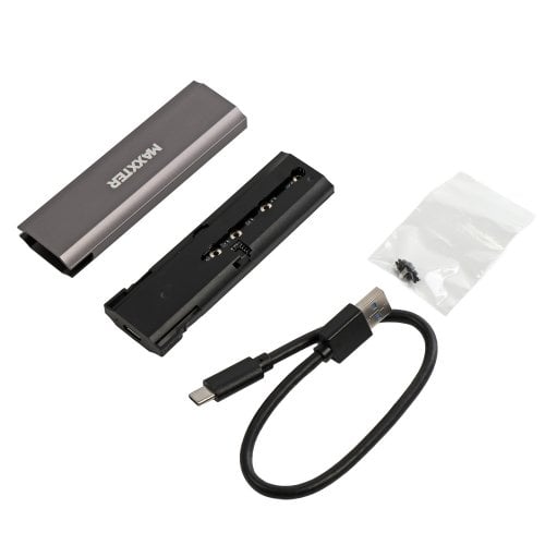 Зовнішня кишеня Maxxter M.2 SSD NVME Enclosure USB 3.1 (EHDE-2280S-02) Grey купити в Україні | Telemart фото