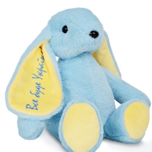 М'яка іграшка WP Merchandise Зайченя Патріот України 34 см (FWPBUNNY22DBLUE01) купити в Україні | Telemart фото