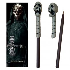 Ручка і закладинка Noble Collection Harry Potter Death Eater Wand - Skull (NN7953)