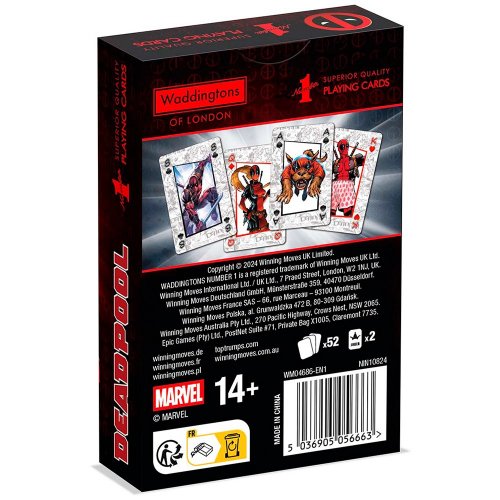 Игральные карты Winning Moves Marvel Waddingtons No.1 - Deadpool (WM04686-EN1-12) купить в Украине | Telemart фото
