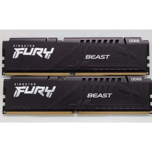 Озу Kingston DDR5 32GB (2x16GB) 6000Mhz FURY Beast Black (KF560C30BBK2-32) (Восстановлено продавцом, 916203) купить в Украине | Telemart фото