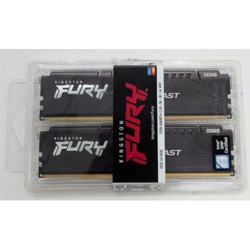 Озу Kingston DDR5 32GB (2x16GB) 6000Mhz FURY Beast Black (KF560C30BBK2-32) (Восстановлено продавцом, 916203) купить в Украине | Telemart фото