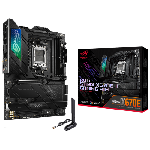 Материнская плата Asus ROG STRIX X670E-F GAMING WIFI (sAM5, X670) (Восстановлено продавцом, 916214) купить в Украине | Telemart фото