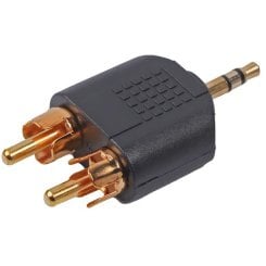 Адаптер Cablexpert 3.5mm to 2 x RCA (A-458) Black