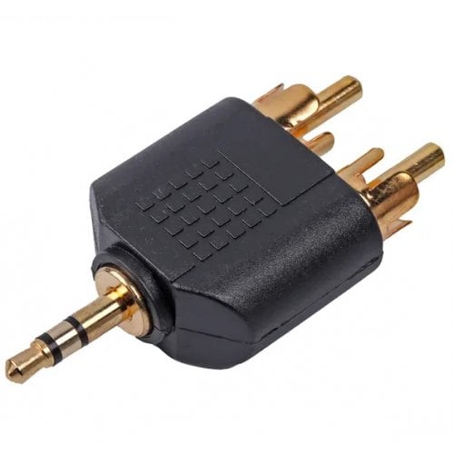 Адаптер Cablexpert 3.5mm to 2 x RCA (A-458) Black купить в Украине | Telemart фото