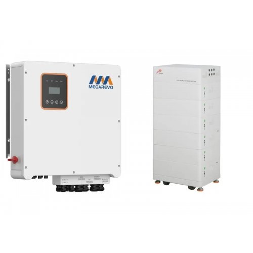 Гібридний трифазний сонячний інвертор із батареєю Megarevo 12000W + battery 30kWh (R12KH3/HV RESS-30KW) купити в Україні | Telemart фото