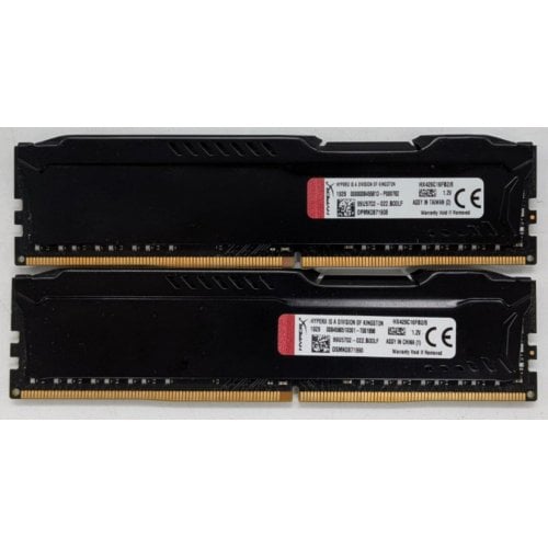 Озу HyperX DDR4 16GB (2x8GB) 2666Mhz Fury Black (HX426C16FB3K2/16) (Восстановлено продавцом, 916298) купить в Украине | Telemart фото
