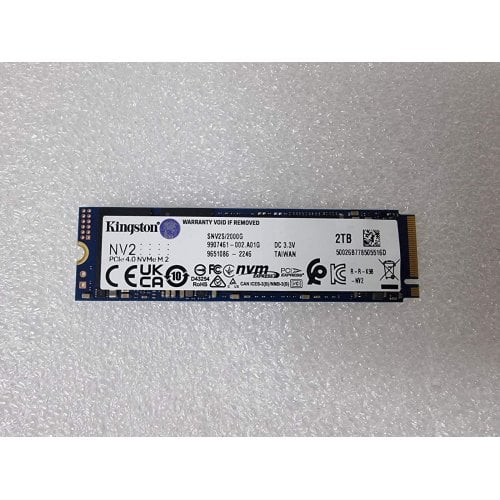 Уцінка ssd-диск Kingston NV2 3D NAND 2TB M.2 (2280 PCI-E) NVMe x4 (SNV2S/2000G) (Сліди використання, 916299) купити в Україні | Telemart фото