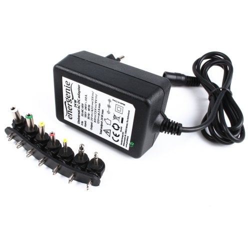 Мережевий зарядний пристрій EnerGenie Universal DC Adapter 24W (EG-MC-009) Black купити в Україні | Telemart фото