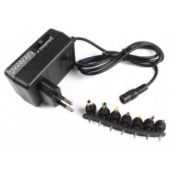 Мережевий зарядний пристрій EnerGenie Universal DC Adapter 12W (EG-MC-008) Black