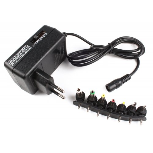 Мережевий зарядний пристрій EnerGenie Universal DC Adapter 12W (EG-MC-008) Black купити в Україні | Telemart фото