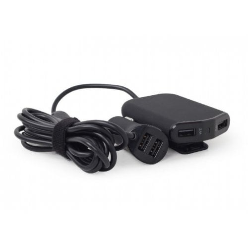 Автомобильное зарядное устройство EnerGenie 4 x USB 48W (EG-4U-CAR-01) Black купить в Украине | Telemart фото