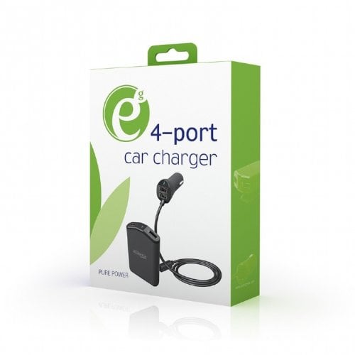Автомобильное зарядное устройство EnerGenie 4 x USB 48W (EG-4U-CAR-01) Black купить в Украине | Telemart фото