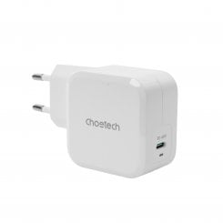 Мережевий зарядний пристрій Choetech GaN USB Type-C 45W (PD8007-EU-WH) White