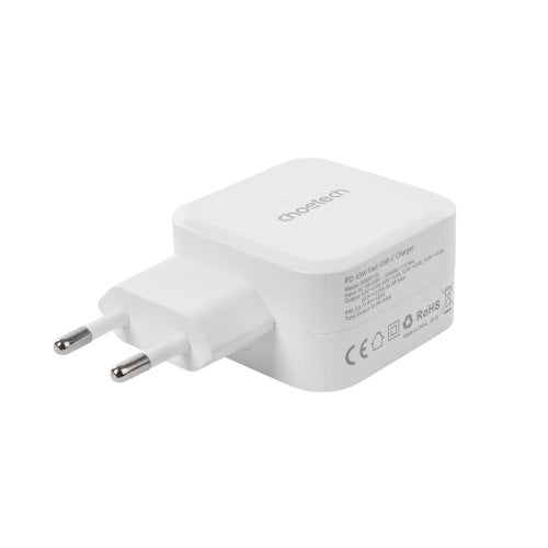 Мережевий зарядний пристрій Choetech GaN USB Type-C 45W (PD8007-EU-WH) White купити в Україні | Telemart фото