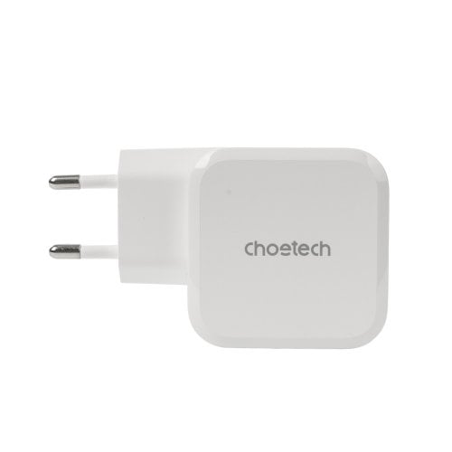 Мережевий зарядний пристрій Choetech GaN USB Type-C 45W (PD8007-EU-WH) White купити в Україні | Telemart фото
