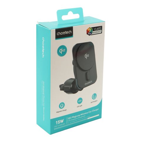 Автомобільний зарядний пристрій Choetech MagSafe Qi2 Wireless 15W (T231-F-101XACBK) Black купити в Україні | Telemart фото