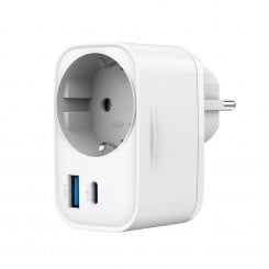 Сетевое зарядное устройство Gembird USB + USB Type-C 20W (TA-ACPDQC20-01-W) White