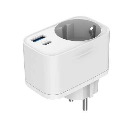 Мережевий зарядний пристрій Gembird USB + USB Type-C 20W (TA-ACPDQC20-01-W) White купити в Україні | Telemart фото