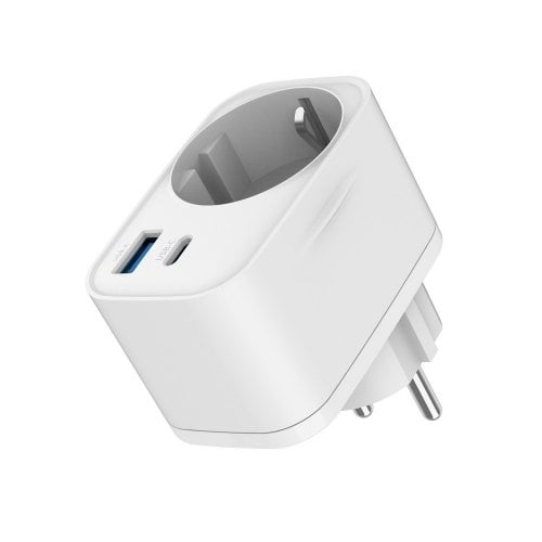 Мережевий зарядний пристрій Gembird USB + USB Type-C 20W (TA-ACPDQC20-01-W) White купити в Україні | Telemart фото