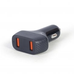 Автомобильное зарядное устройство Gembird 2 x USB 36W (TA-U2QC3-CAR-01) Black