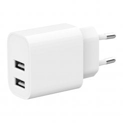 Мережевий зарядний пристрій Gembird 2 x USB 12W (TA-UC-2A12-01) White