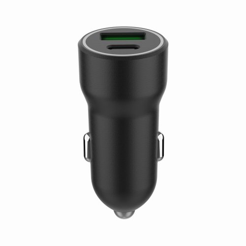 Автомобільний зарядний пристрій Gembird USB + USB Type-C 20W (TA-UC-A2PDQC20-CAR-01) Black купити в Україні | Telemart фото