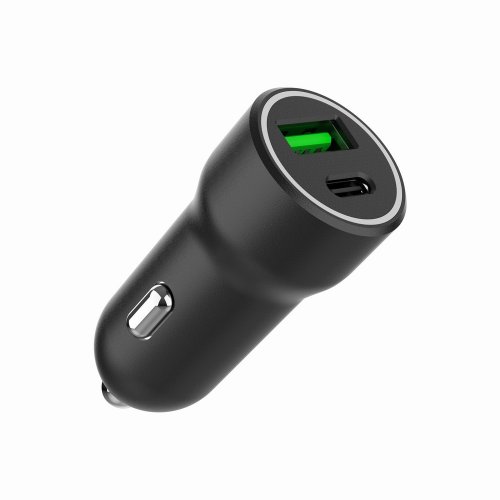 Автомобільний зарядний пристрій Gembird USB + USB Type-C 20W (TA-UC-A2PDQC20-CAR-01) Black купити в Україні | Telemart фото