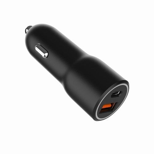 Автомобильное зарядное устройство Gembird USB + USB Type-C 38W (TA-UC-AC2PDQC38-CAR-01) Black купить в Украине | Telemart фото