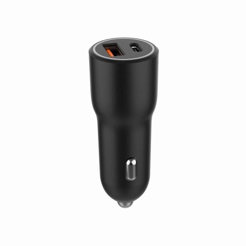 Автомобильное зарядное устройство Gembird USB + USB Type-C 38W (TA-UC-AC2PDQC38-CAR-01) Black купить в Украине | Telemart фото