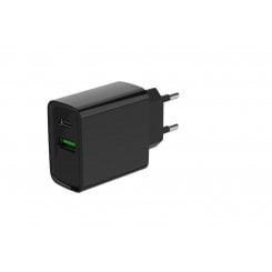 Сетевое зарядное устройство Gembird USB + USB Type-C 20W (TA-UC-PDQC20-01-BK) Black