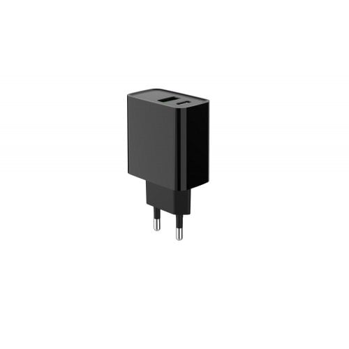 Мережевий зарядний пристрій Gembird USB + USB Type-C 20W (TA-UC-PDQC20-01-BK) Black купити в Україні | Telemart фото