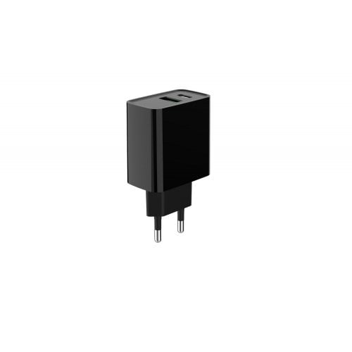 Мережевий зарядний пристрій Gembird USB + USB Type-C 20W (TA-UC-PDQC20-01-BK) Black купити в Україні | Telemart фото