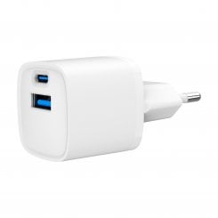 Мережевий зарядний пристрій Gembird USB + USB Type-C 20W (TA-UC-PDQC20-W-01) White