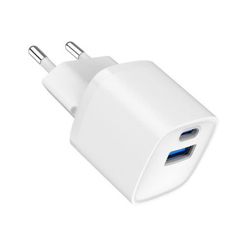 Мережевий зарядний пристрій Gembird USB + USB Type-C 20W (TA-UC-PDQC20-W-01) White купити в Україні | Telemart фото