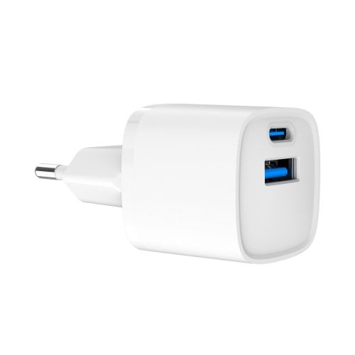 Мережевий зарядний пристрій Gembird USB + USB Type-C 20W (TA-UC-PDQC20-W-01) White купити в Україні | Telemart фото