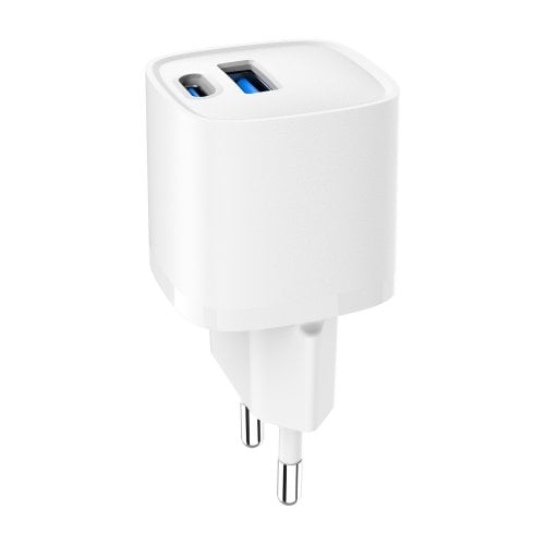 Мережевий зарядний пристрій Gembird USB + USB Type-C 20W (TA-UC-PDQC20-W-01) White купити в Україні | Telemart фото
