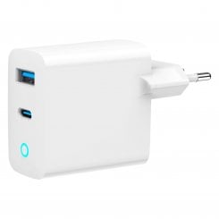 Сетевое зарядное устройство Gembird GaN USB + USB Type-C 30W (TA-UC-PDQC30L-W-01) White