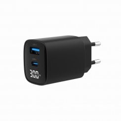 Сетевое зарядное устройство Gembird USB + USB Type-C 30W (TA-UC-PDQC30LCD-BK-01) Black